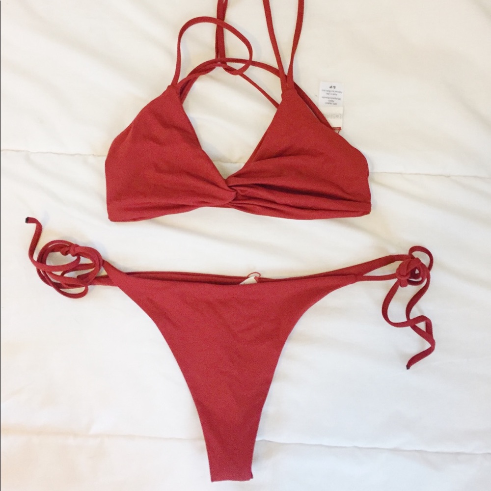 L *space burnt orange bikini